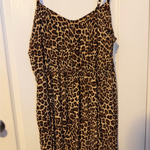 torrid Dresses & Skirts - Torrid Leopard Print Challis High-Low Dress